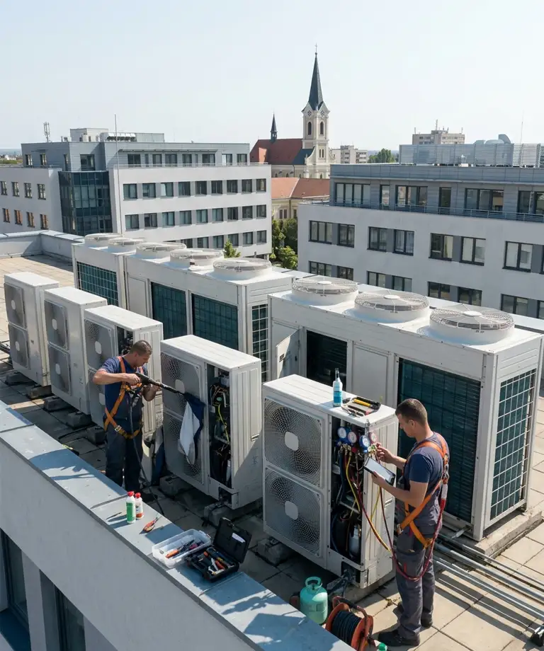 Éves klíma karbantartás irodaházban