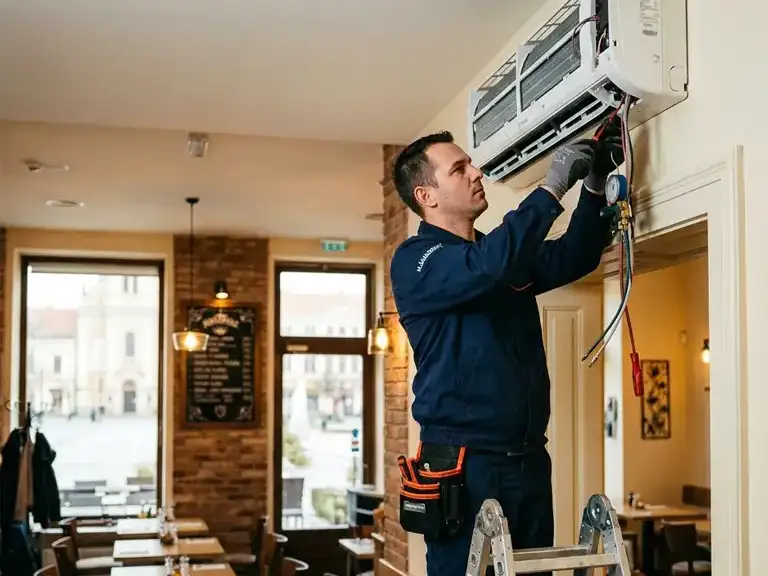 Klíma karbantartás folyamatban